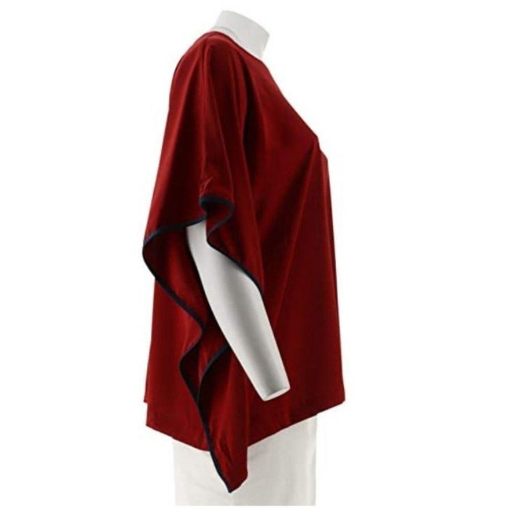 Lisa Rinna Collection Woven Top with Keyhole NEW - Picture 2 of 3